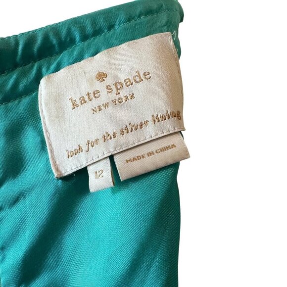 Kate Spade New York Sleeveless Tweed Textured Sheath Dress Size 12 Teal - Picture 8 of 16